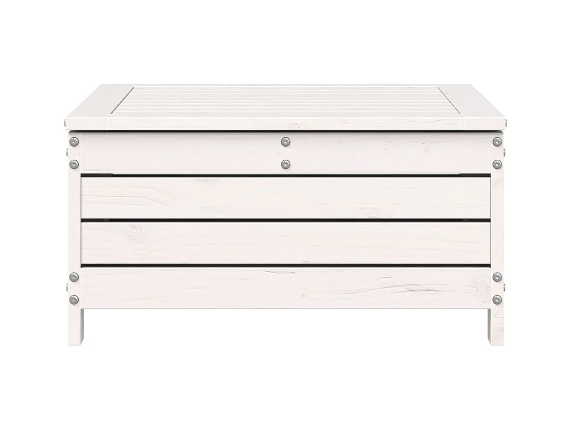 Harper Woods  Repose-pied de jardin blanc 62x63,5x32 cm bois de pin massif