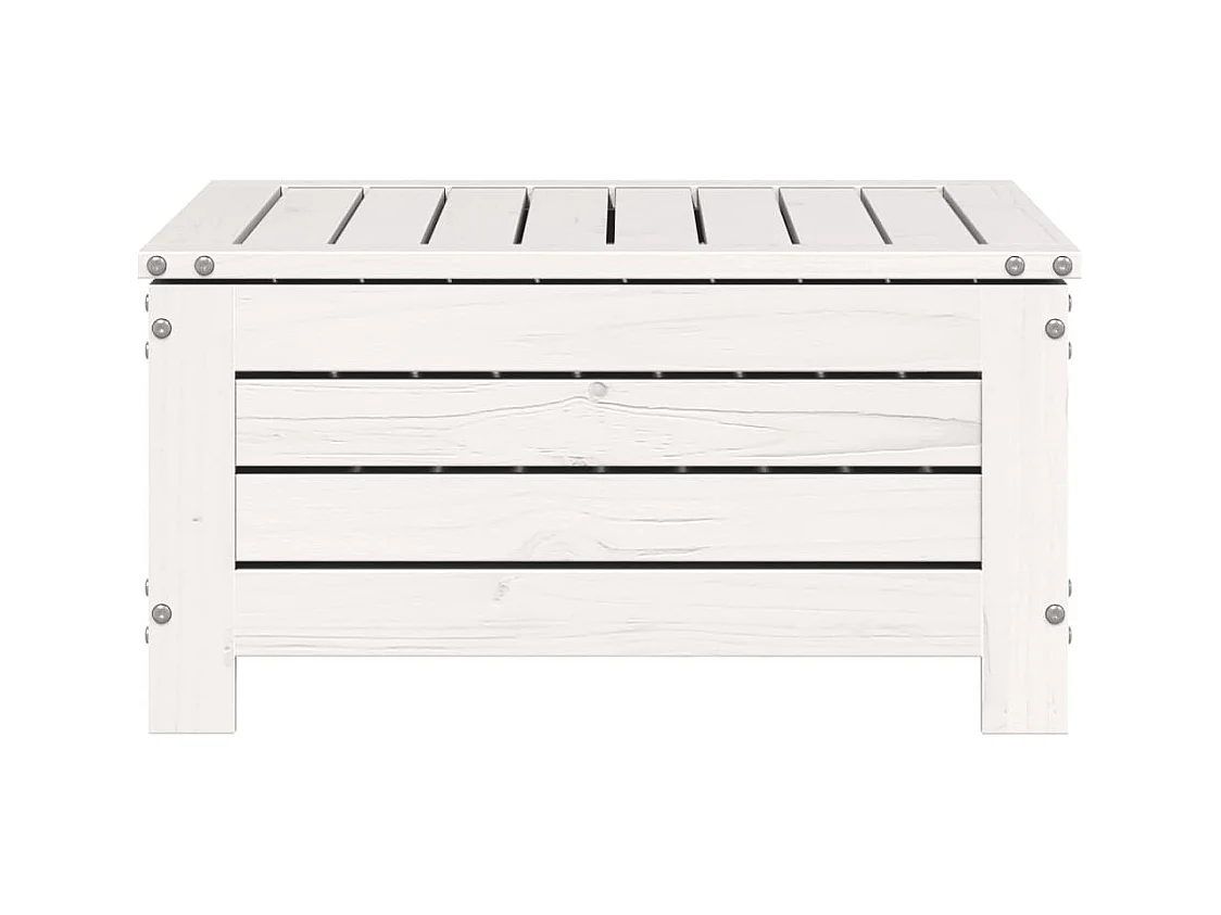 Harper Woods  Repose-pied de jardin blanc 62x63,5x32 cm bois de pin massif