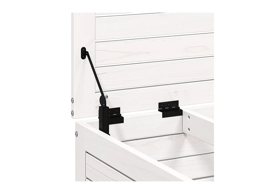 Harper Woods  Repose-pied de jardin blanc 62x63,5x32 cm bois de pin massif