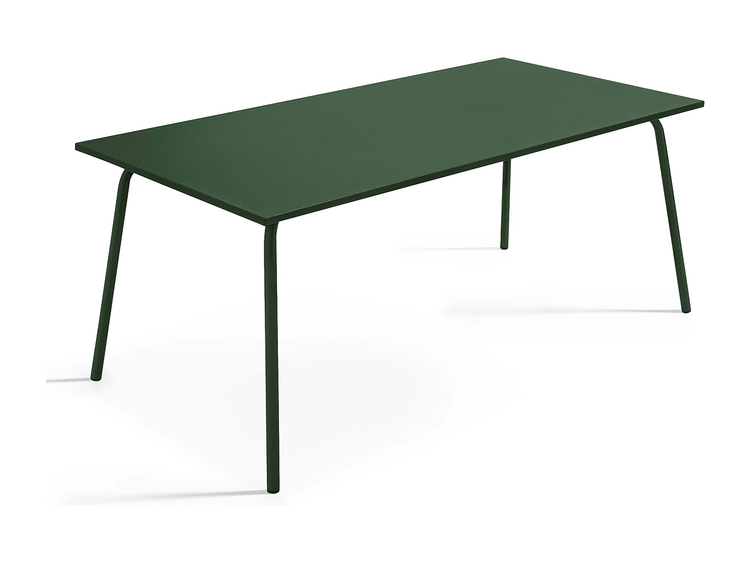 Ensemble table de jardin et 8 chaises en métal Vert forêt - Palavas
