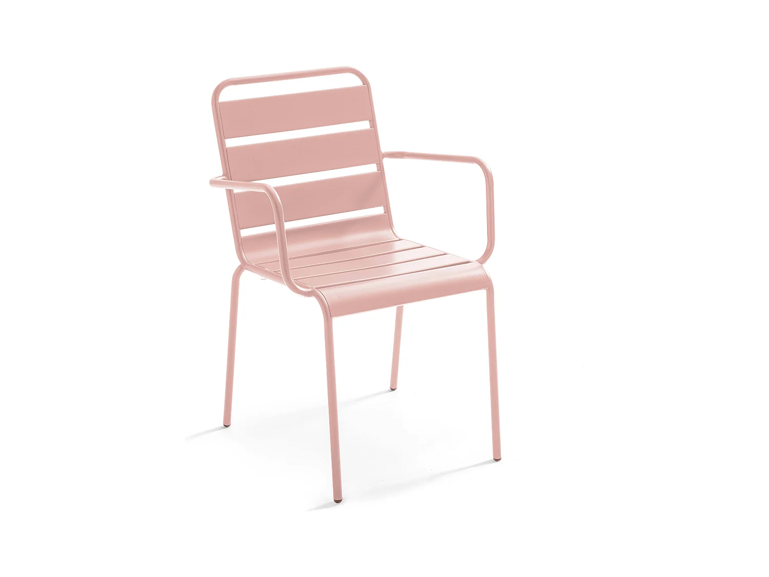 Fauteuil de jardin en métal rose poudré - Palavas
