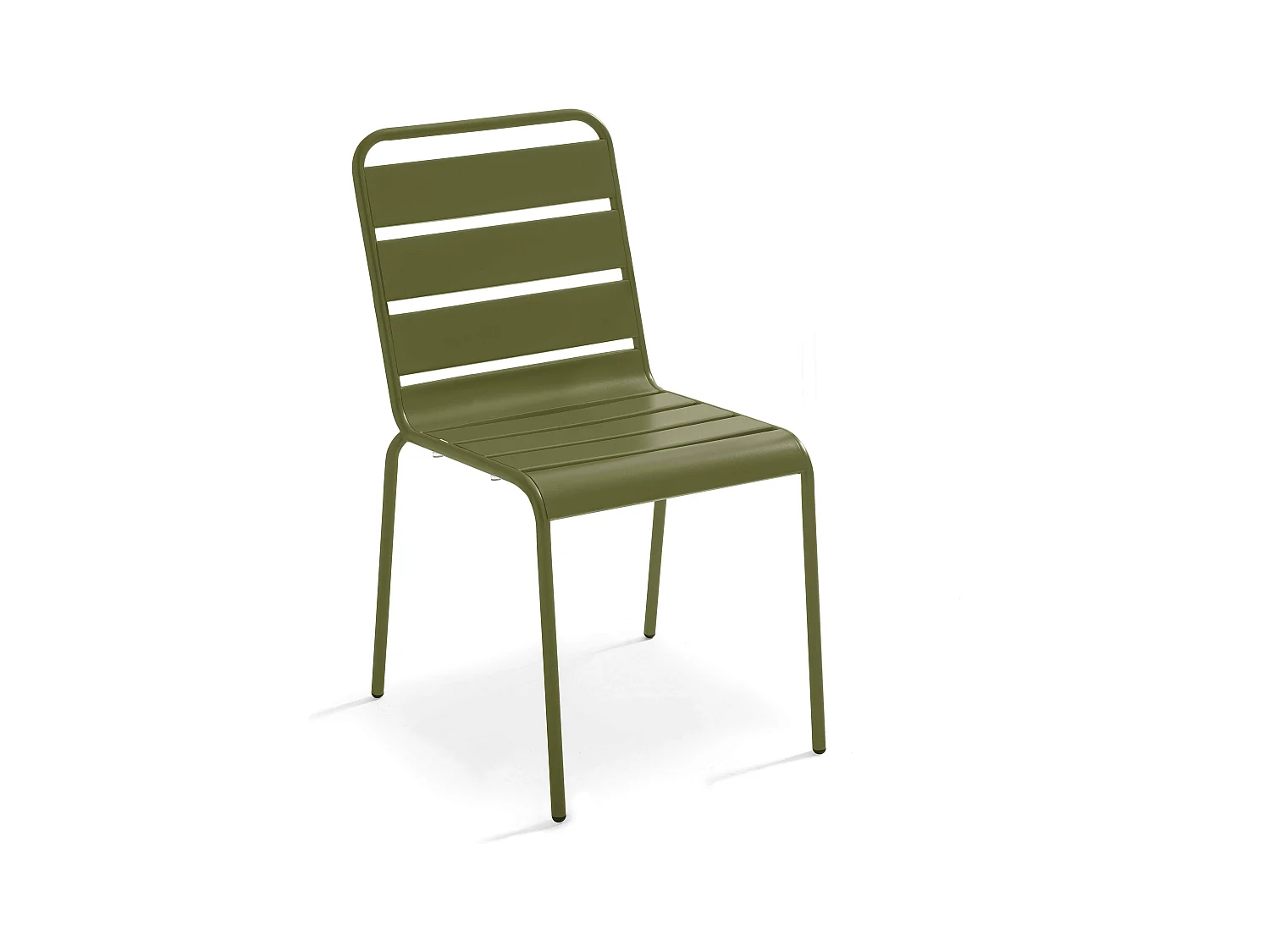 Ensemble table de jardin et 8 chaises en métal Vert Kaki - Palavas