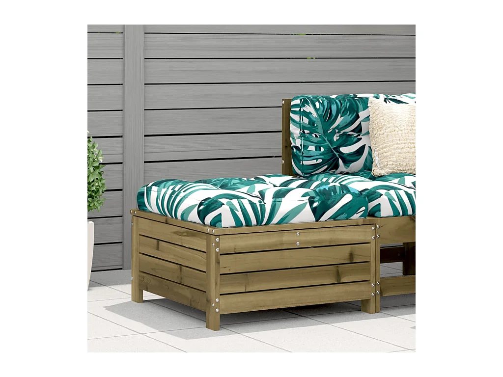 Harper Woods  Taburete de jardín madera de pino impregnada 62x63,5x32 cm