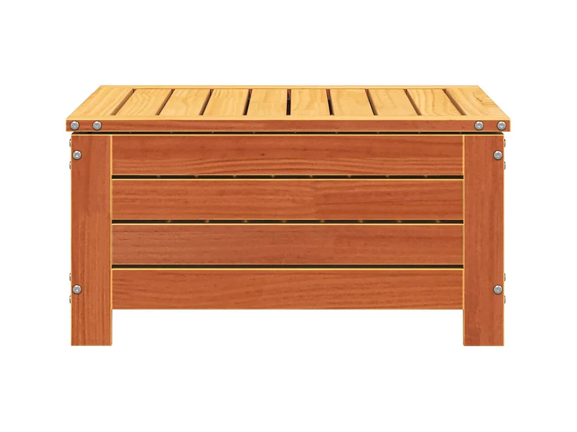 Harper Woods  Repose-pied de jardin cire marron 62x63,5x32 cm bois pin massif
