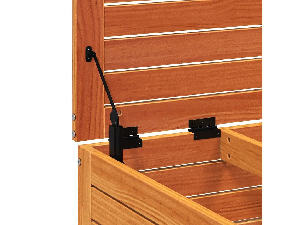 Harper Woods  Repose-pied de jardin cire marron 62x63,5x32 cm bois pin massif