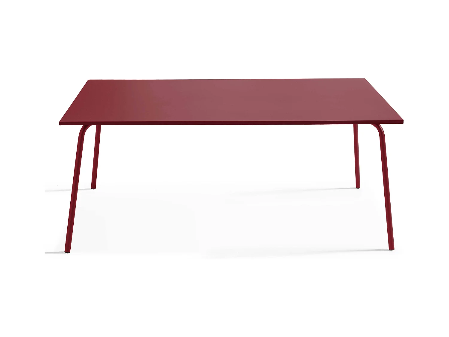 Ensemble table de jardin et 6 chaises en métal pourpre - Palavas