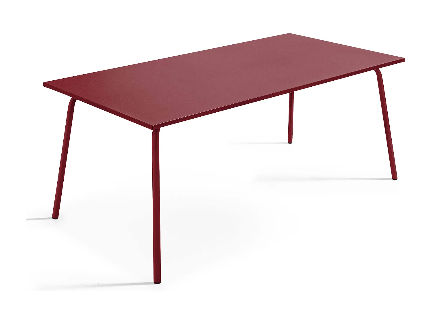 Ensemble table de jardin et 6 chaises en métal pourpre - Palavas