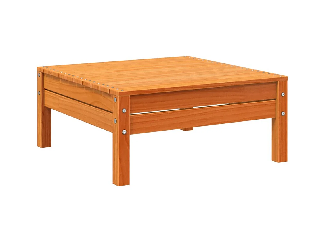 Lenny  Repose-pied de jardin cire marron bois de pin massif