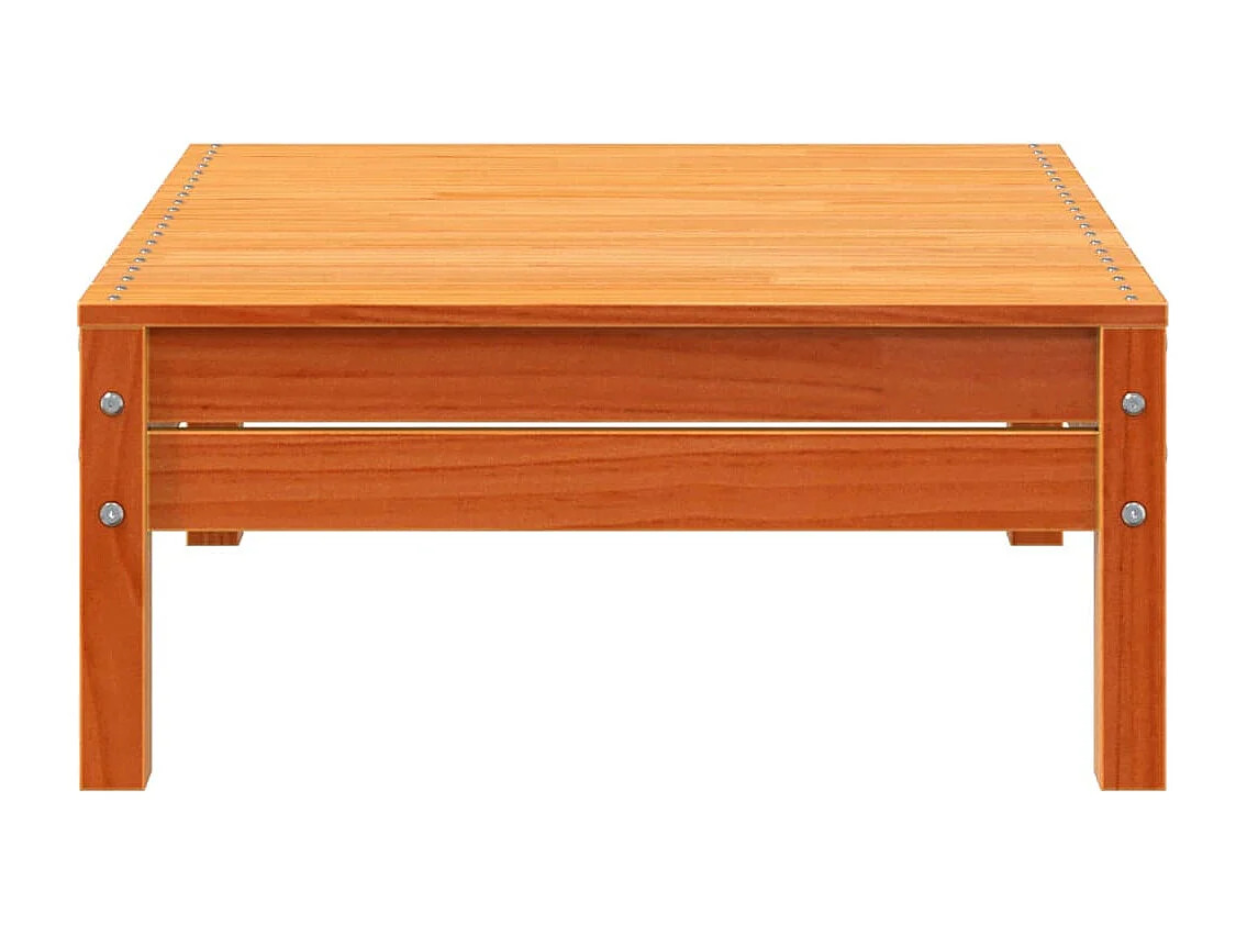 Lenny  Repose-pied de jardin cire marron bois de pin massif