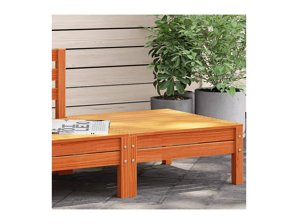 Lenny  Tuinvoetenbank massief grenenhout wasbruin