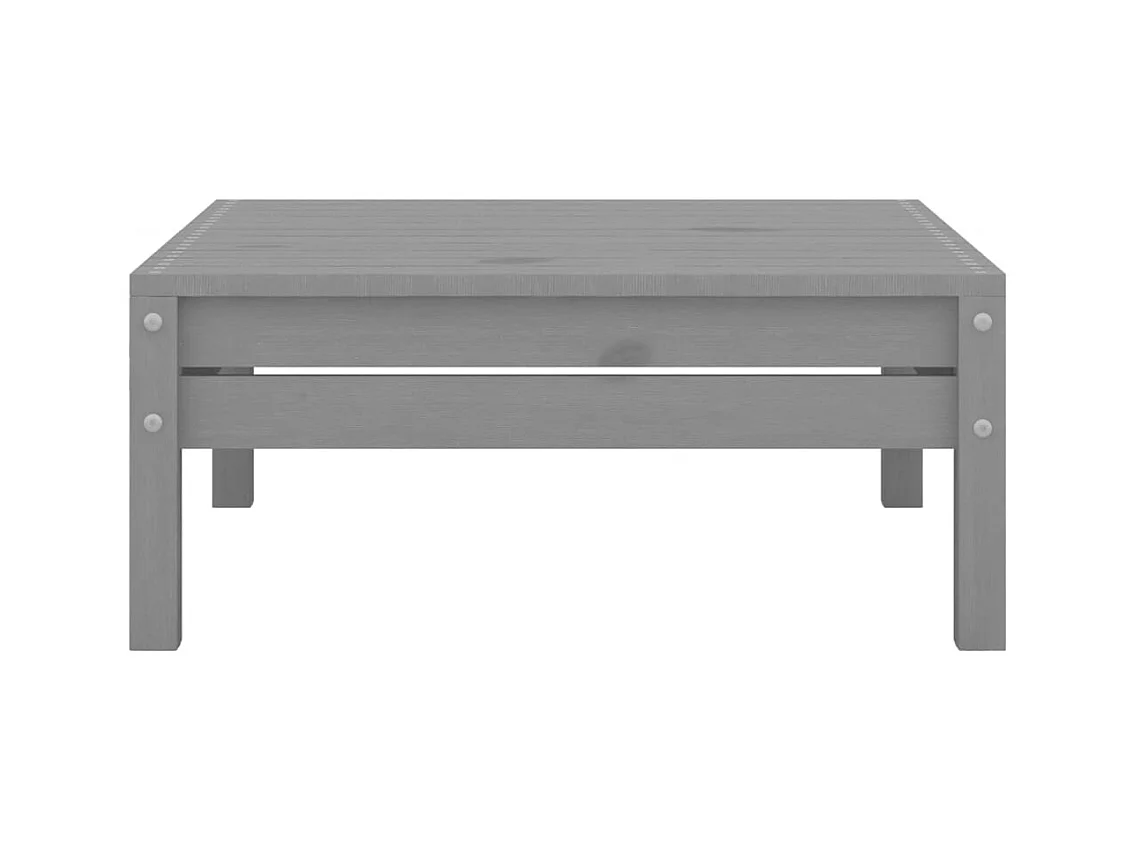 Lenny  Repose-pied de jardin gris bois de pin massif