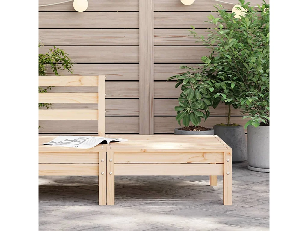 Lenny  Repose-pied de jardin bois de pin massif