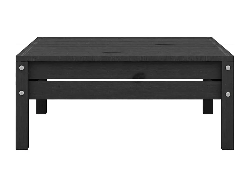 Lenny  Tuinvoetenbank massief grenenhout zwart