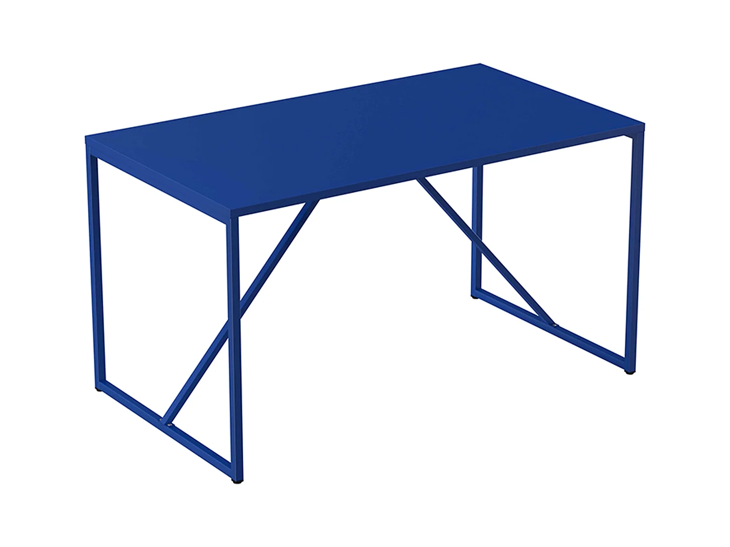 Table à manger rectangulaire 4 places en acier bleu foncé