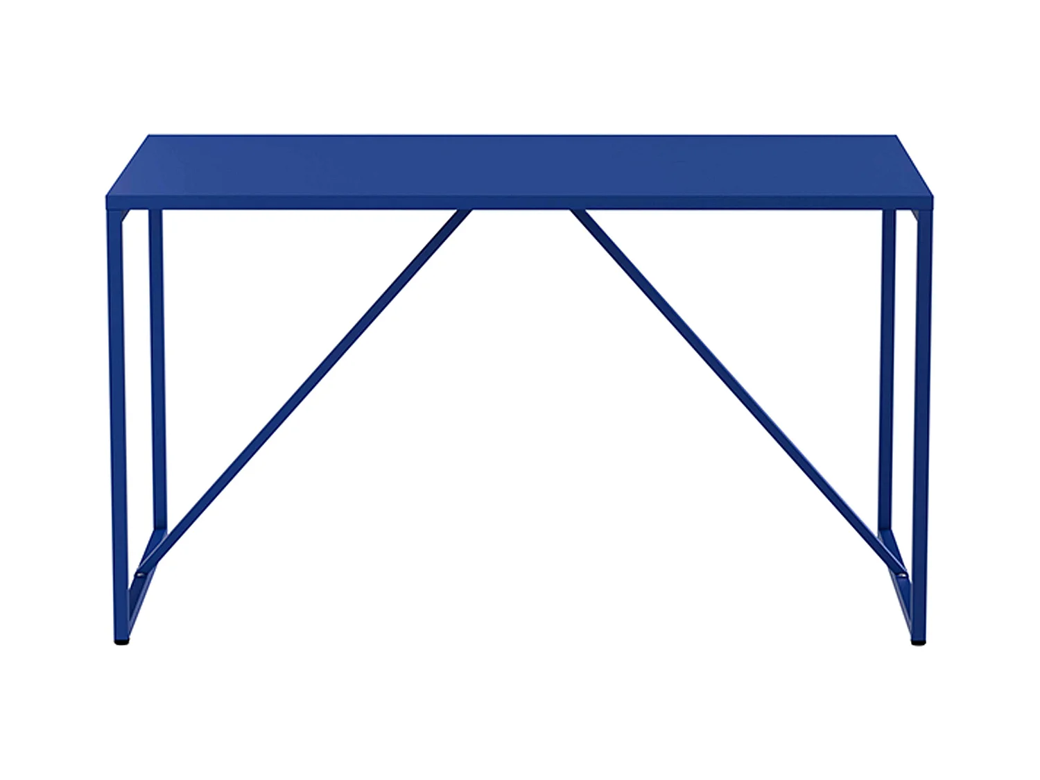 Table à manger rectangulaire 4 places en acier bleu foncé