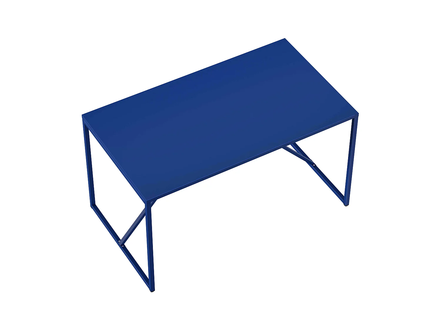 Table à manger rectangulaire 4 places en acier bleu foncé