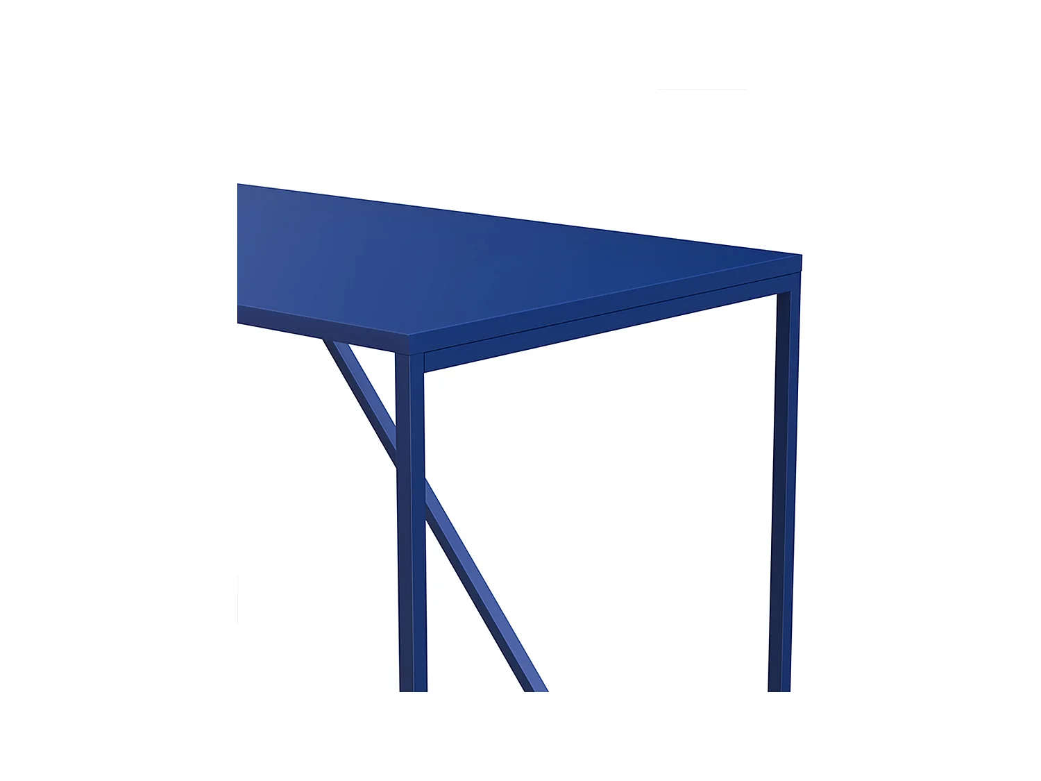 Table à manger rectangulaire 4 places en acier bleu foncé