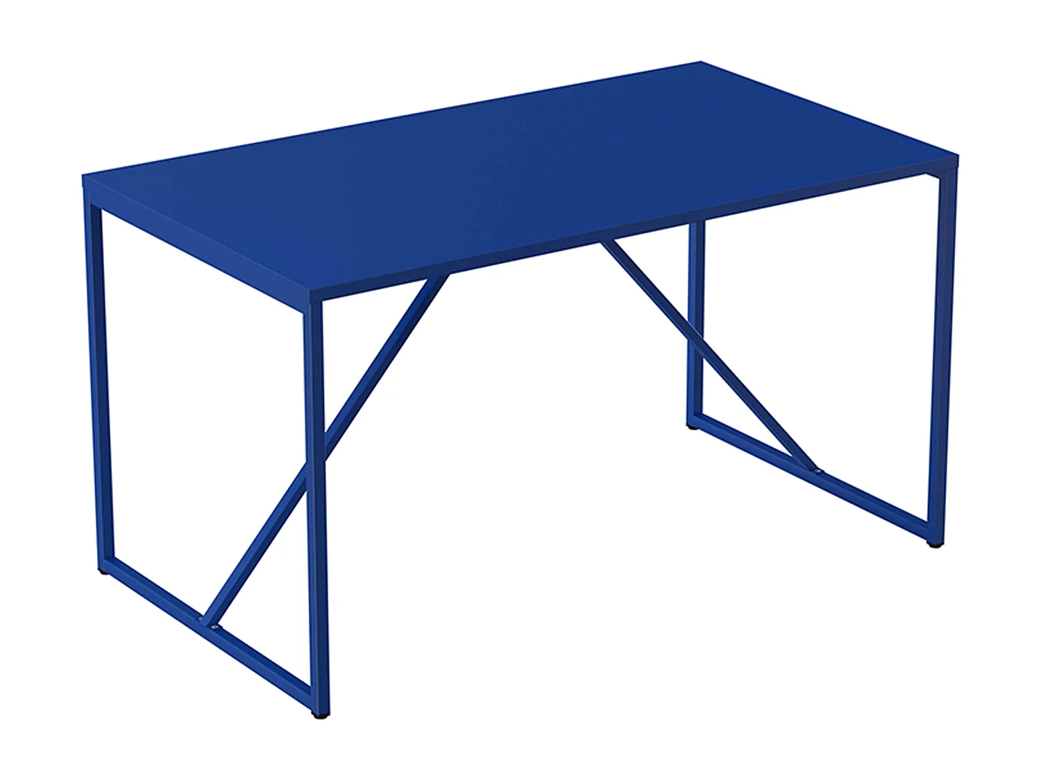 Table à manger rectangulaire 4 places en acier bleu foncé