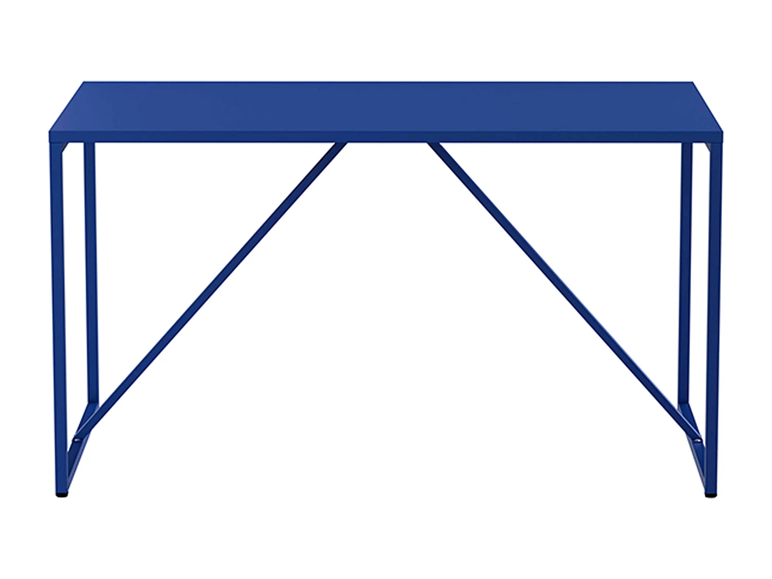 Table à manger rectangulaire 4 places en acier bleu foncé