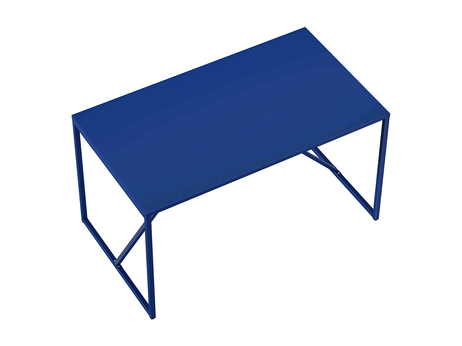 Table à manger rectangulaire 4 places en acier bleu foncé