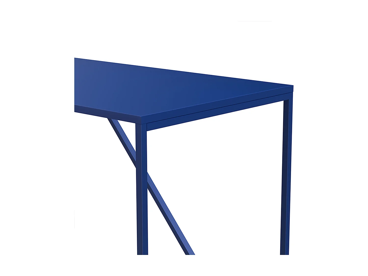 Table à manger rectangulaire 4 places en acier bleu foncé