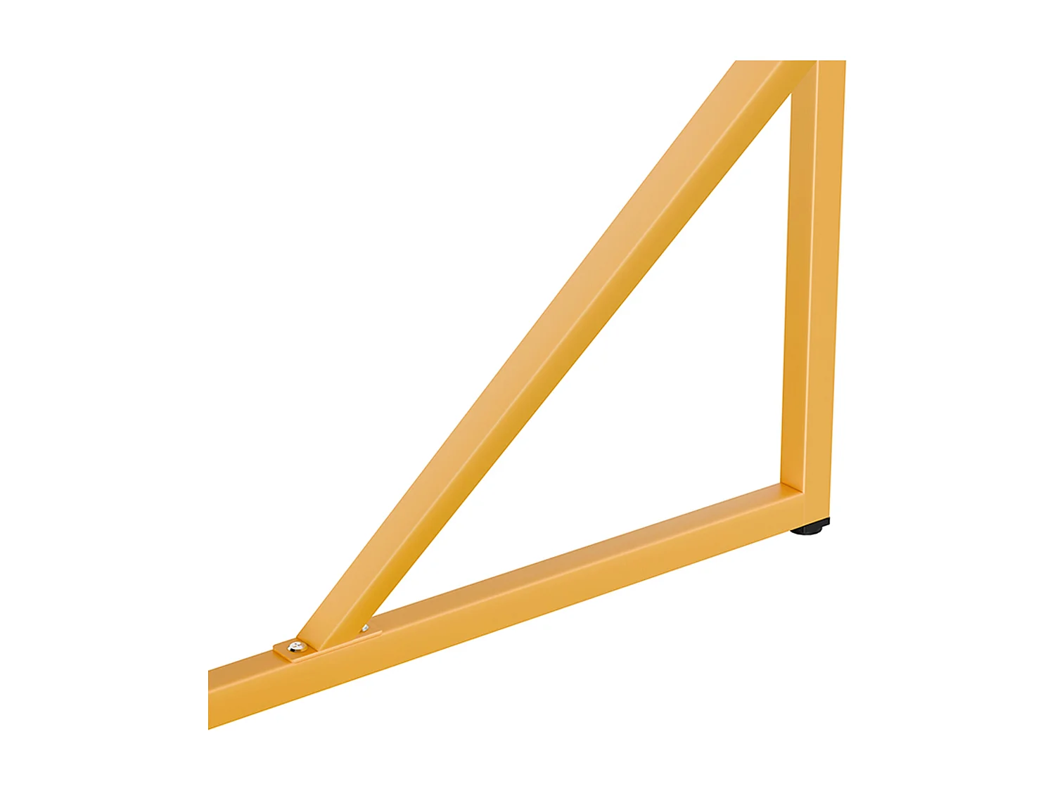 Table à manger rectangulaire 4 places en acier jaune