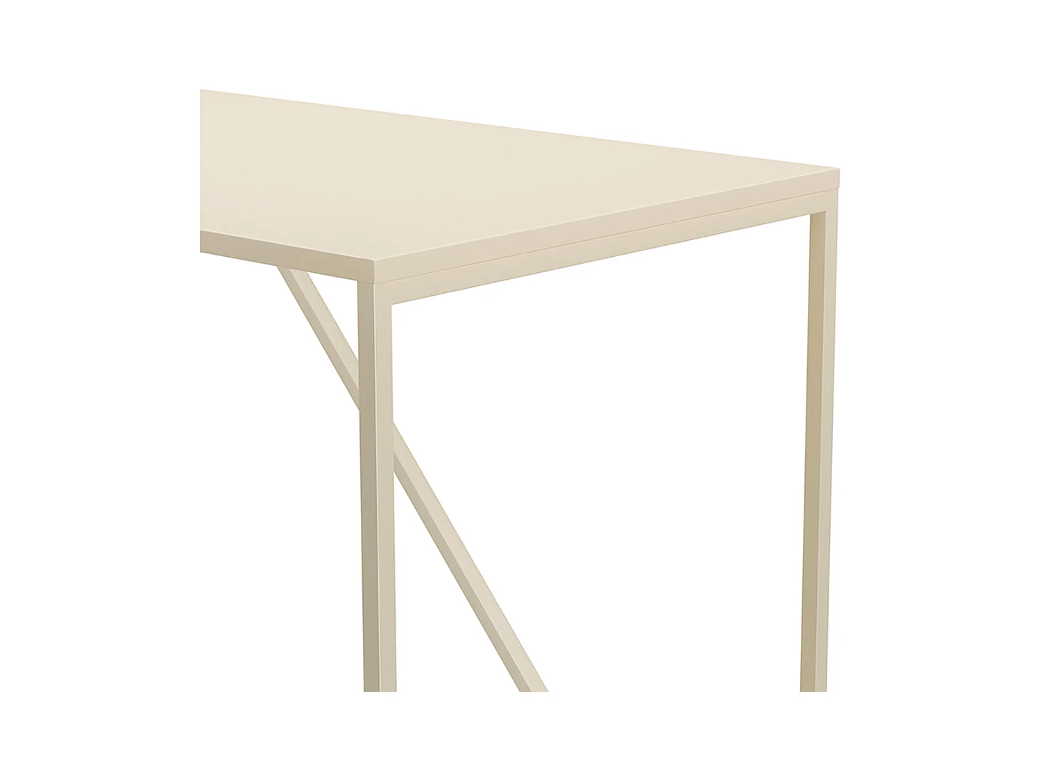 Table à manger rectangulaire 4 places en acier écru