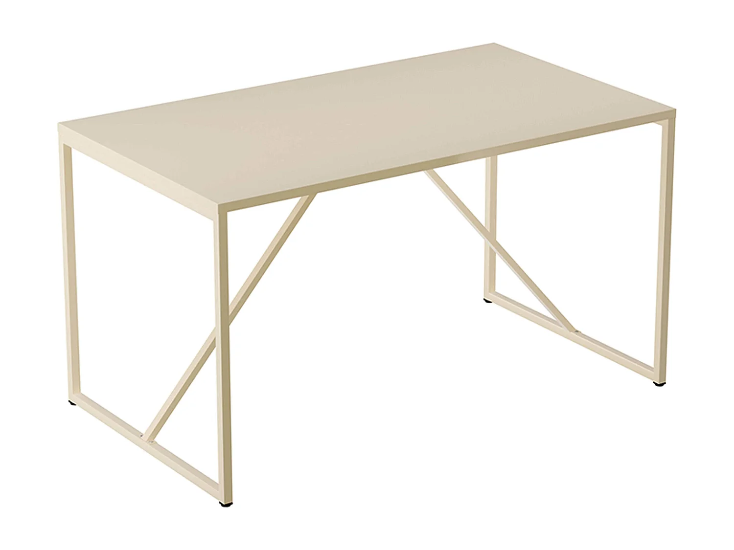 Table à manger rectangulaire 4 places en acier écru