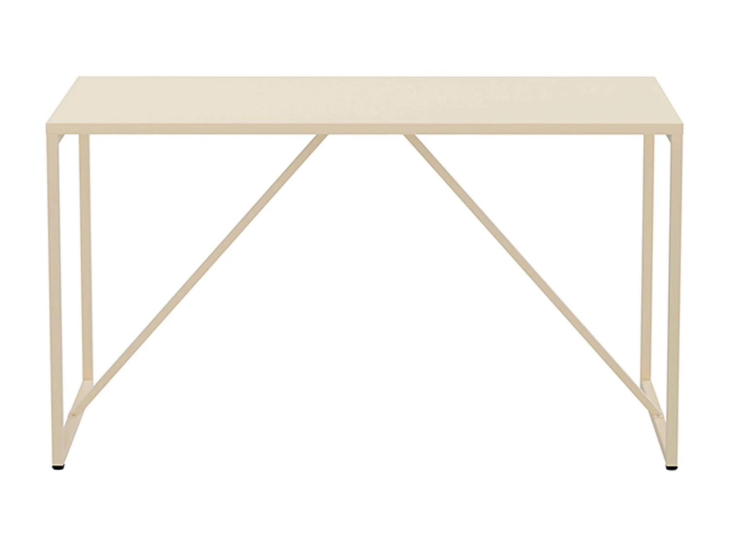 Table à manger rectangulaire 4 places en acier écru