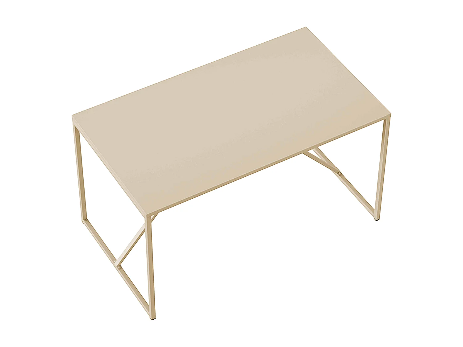 Table à manger rectangulaire 4 places en acier écru