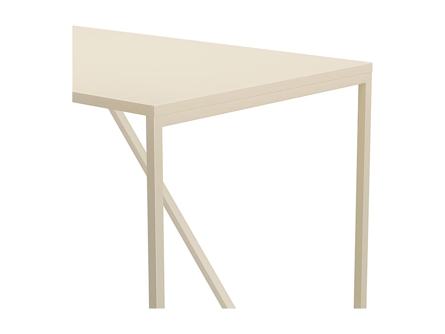 Table à manger rectangulaire 4 places en acier écru