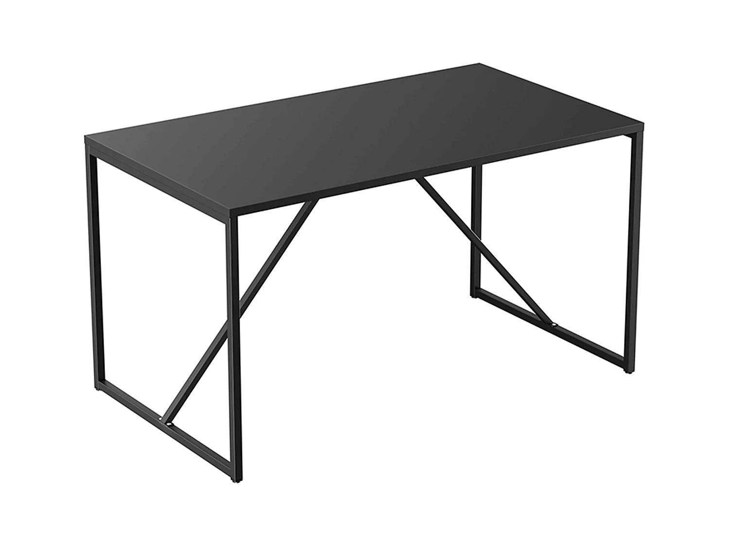 Table à manger rectangulaire 4 places en acier noir