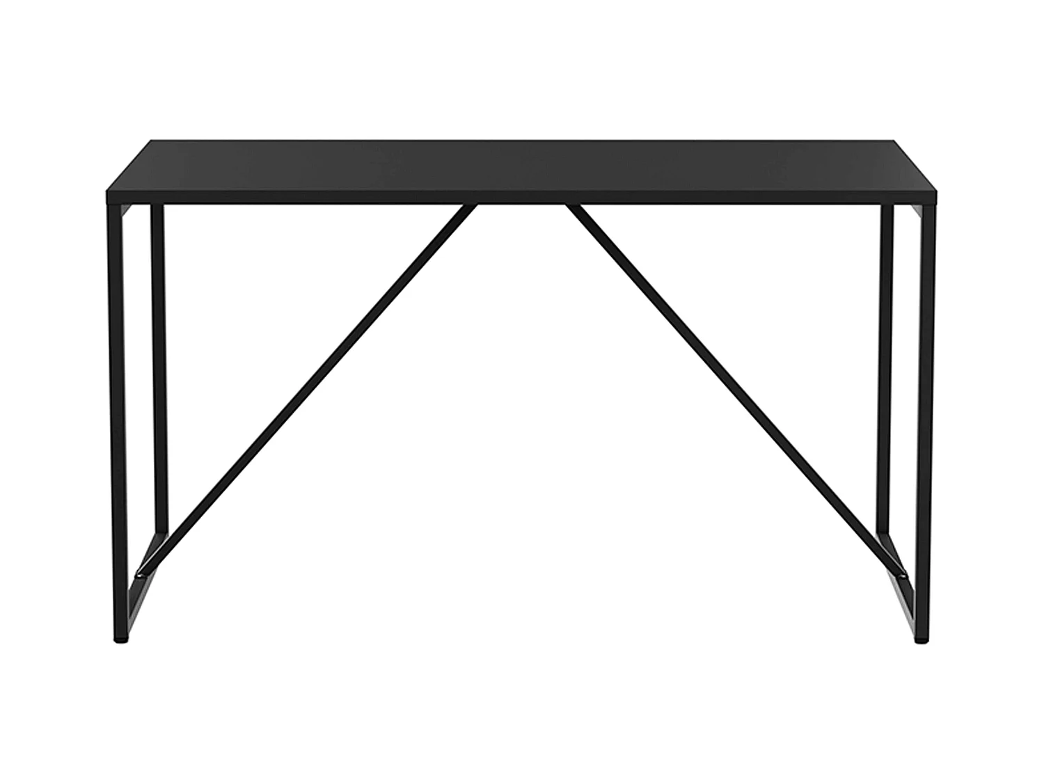 Table à manger rectangulaire 4 places en acier noir