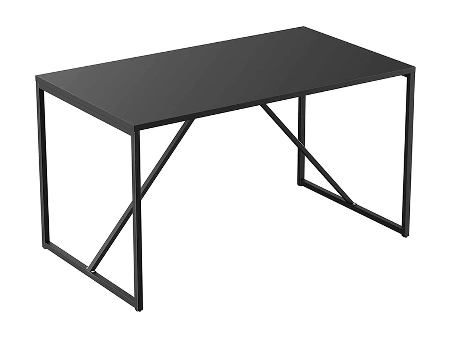 Table à manger rectangulaire 4 places en acier noir