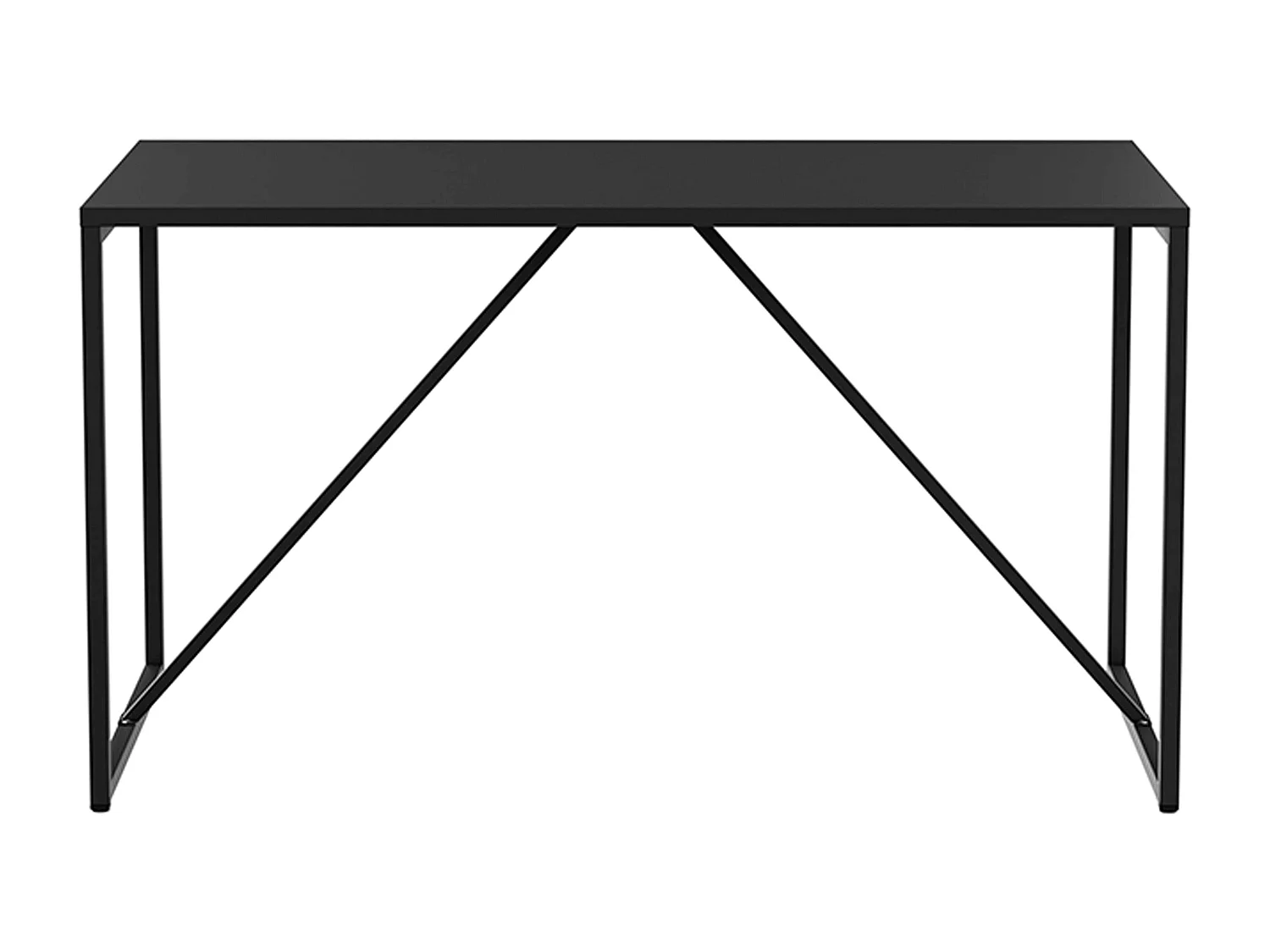 Table à manger rectangulaire 4 places en acier noir