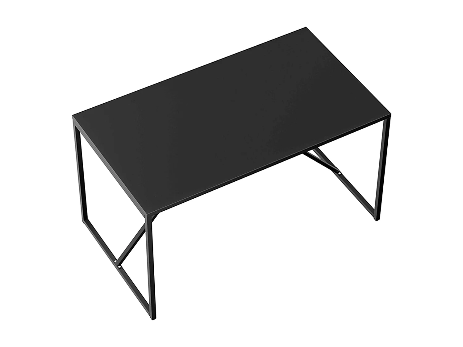 Table à manger rectangulaire 4 places en acier noir