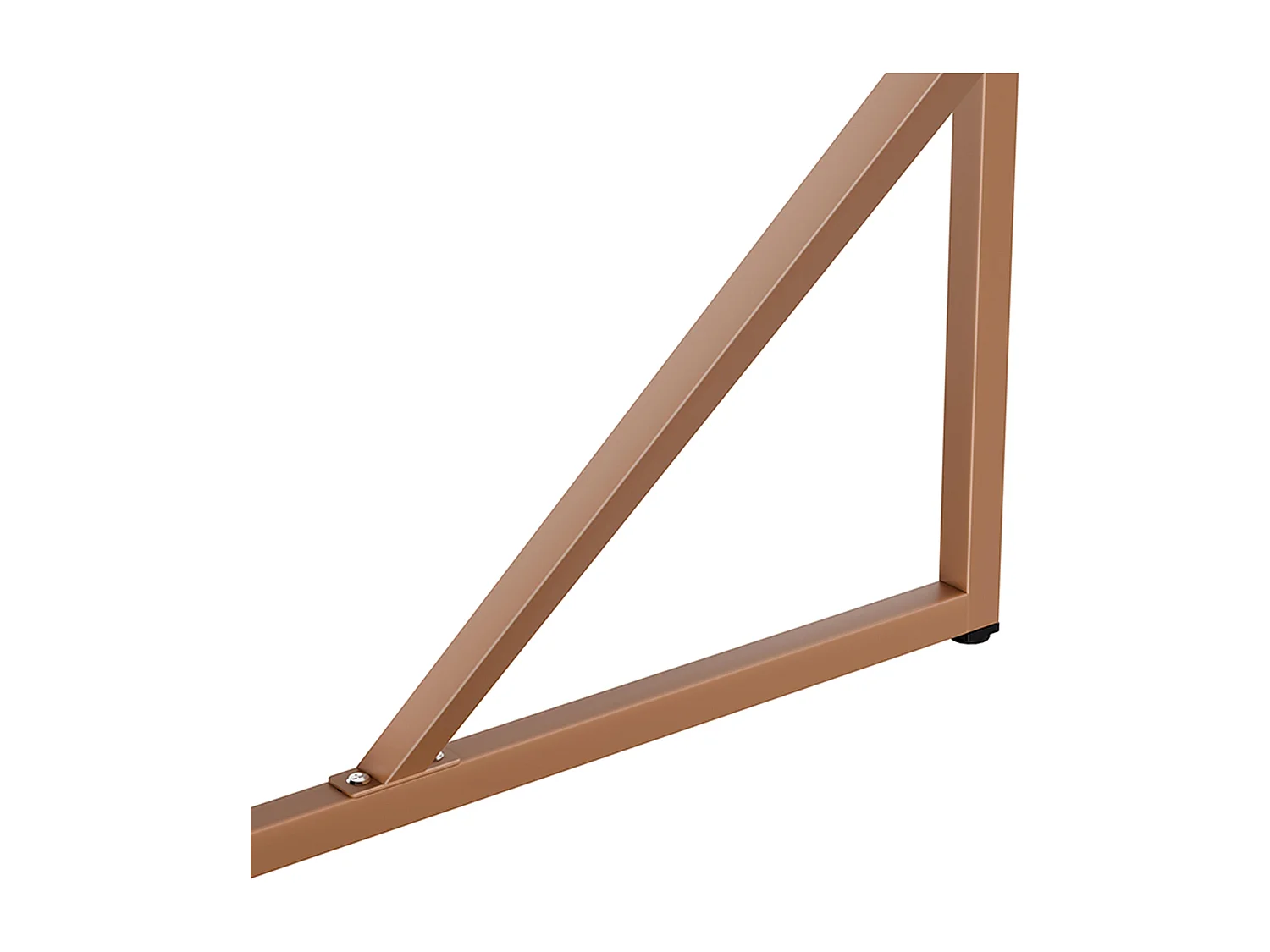 Table à manger rectangulaire 4 places en acier marron