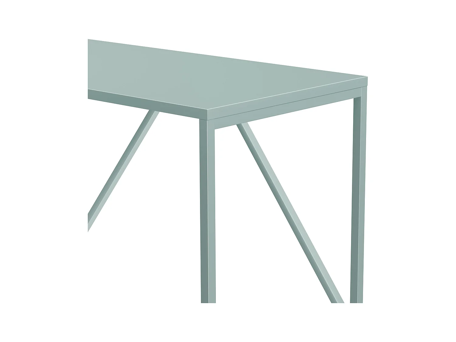 Modern bureau L120 cm van saliegroen metaal