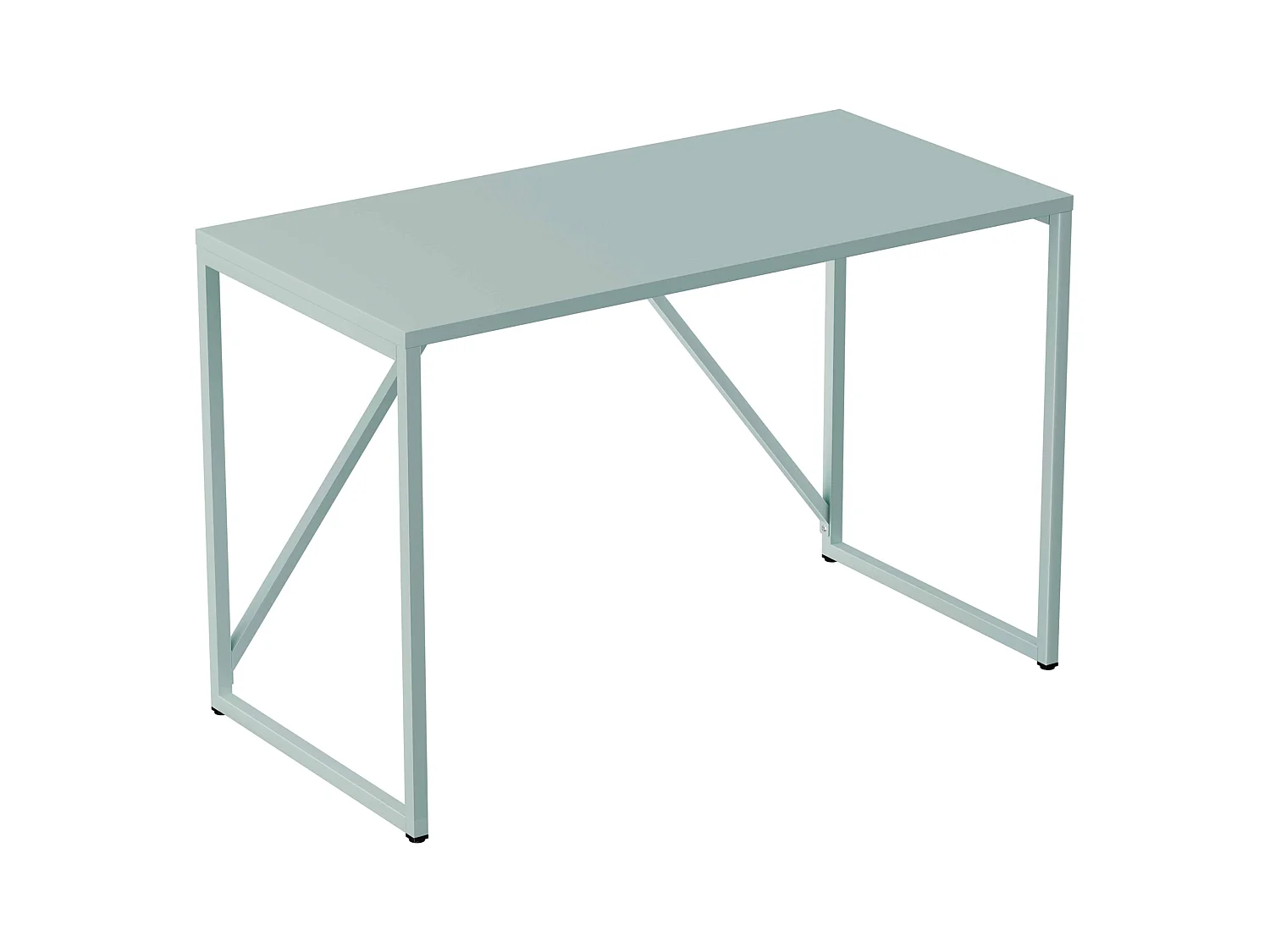 Bureau moderne L120 cm en métal vert sauge