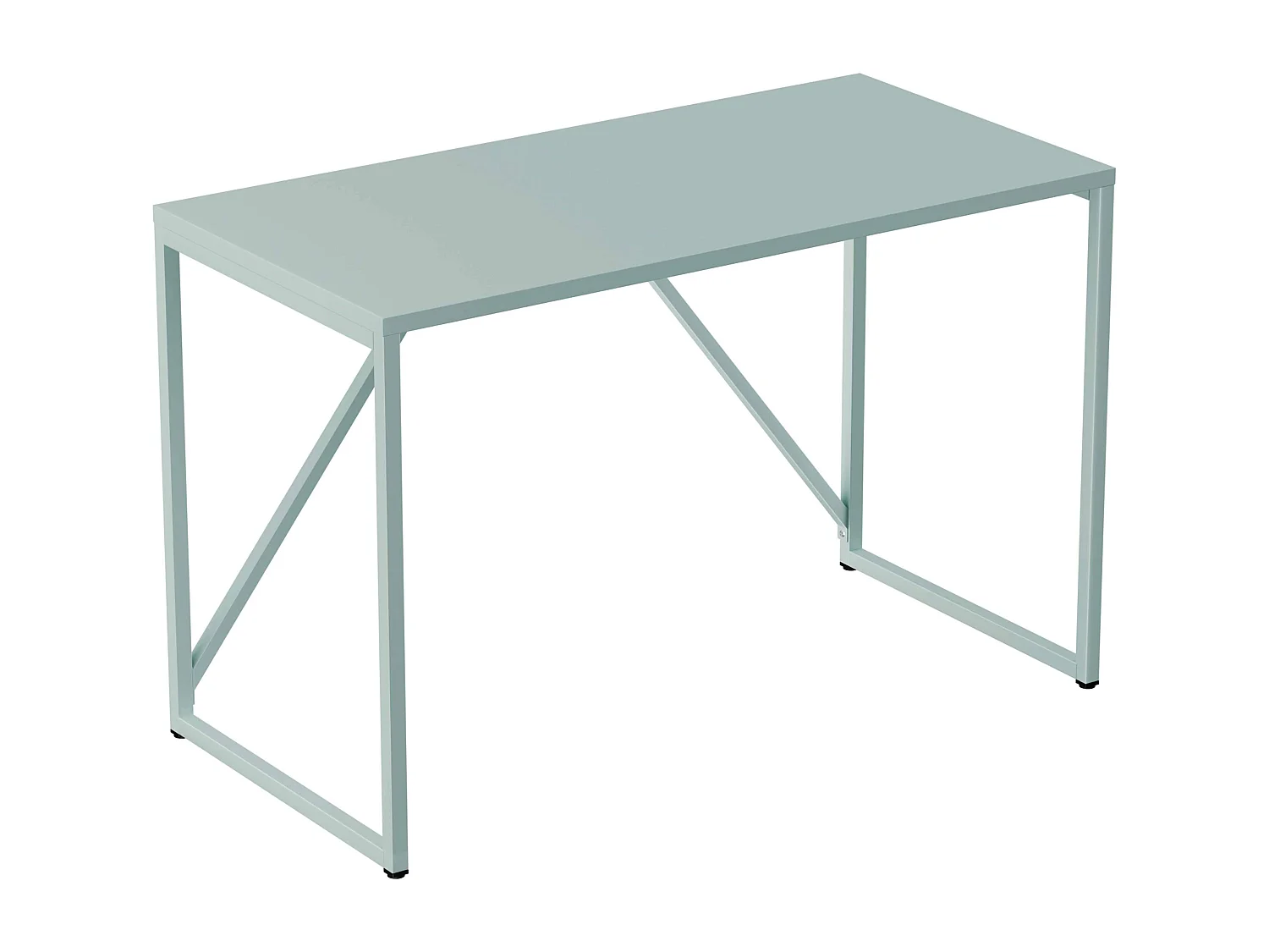 Bureau moderne L120 cm en métal vert sauge