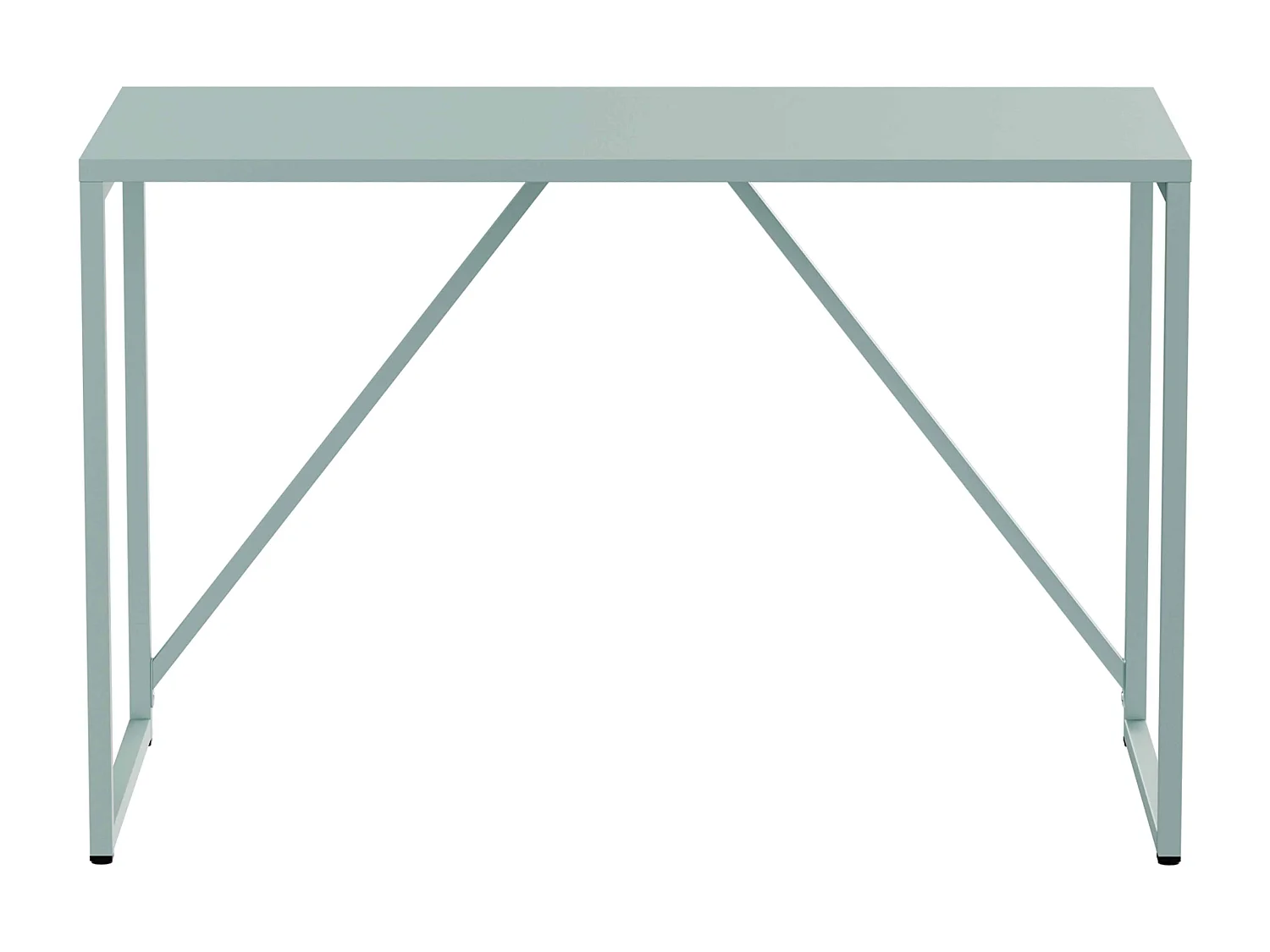 Bureau moderne L120 cm en métal vert sauge