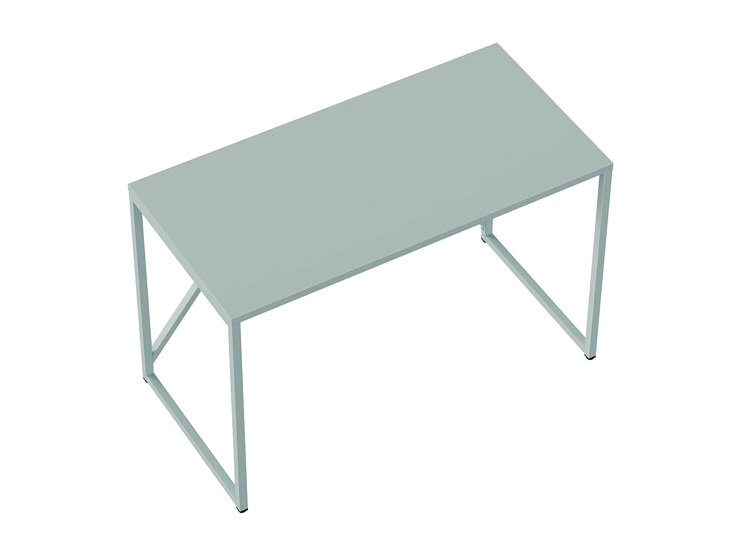Bureau moderne L120 cm en métal vert sauge