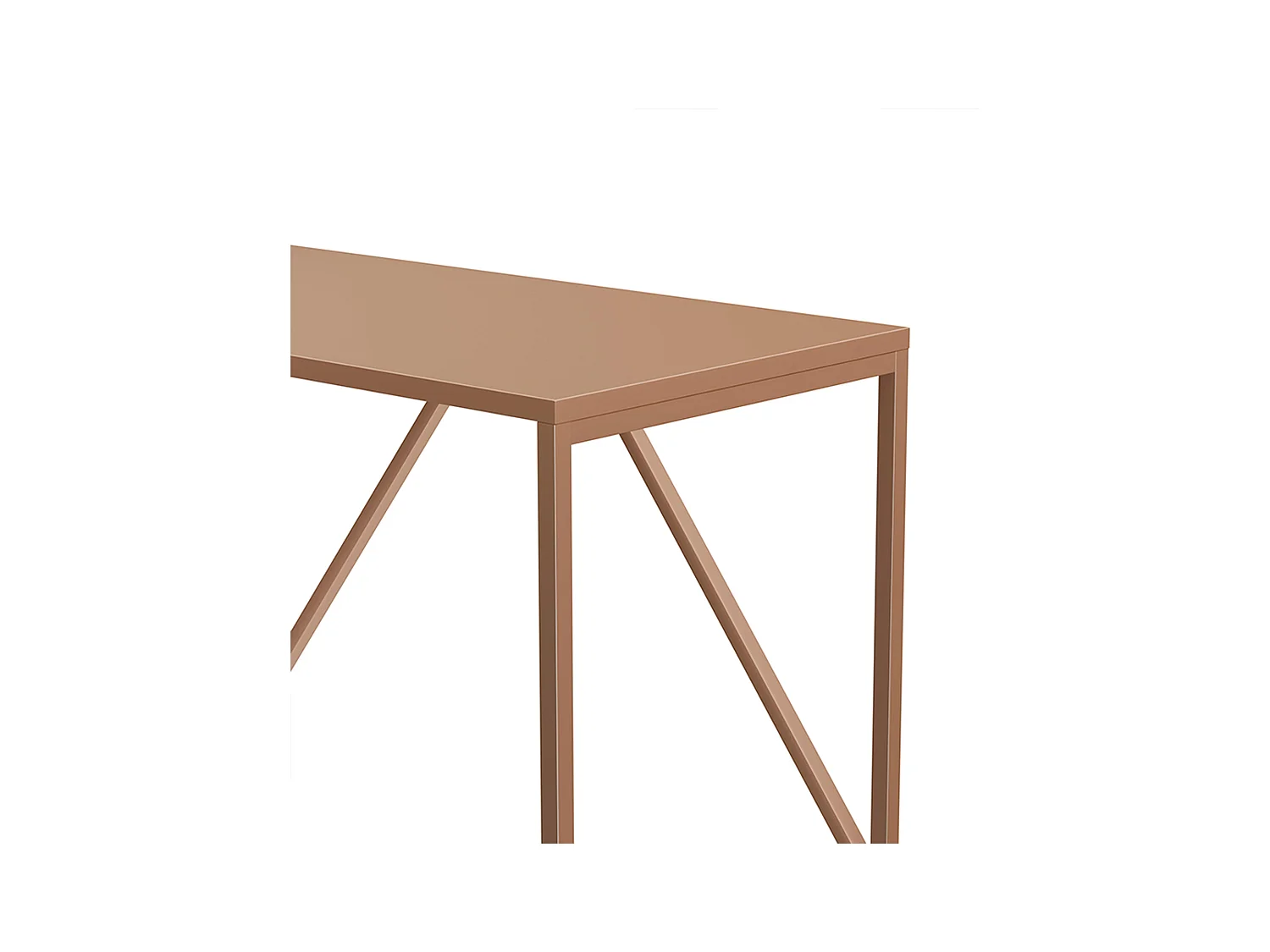 Modern bureau L120 cm van bruin metaal