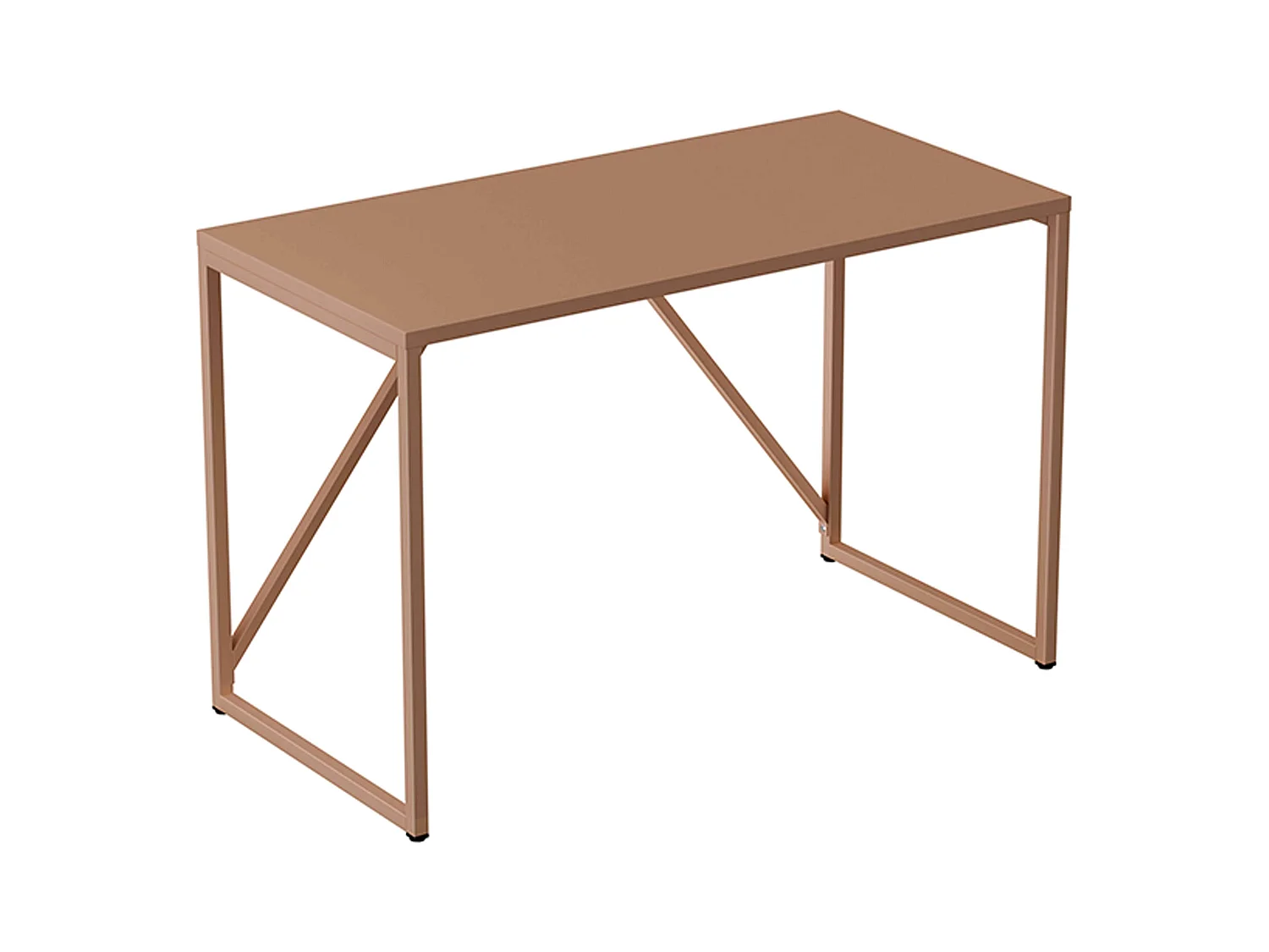 Bureau moderne L120 cm en métal marron