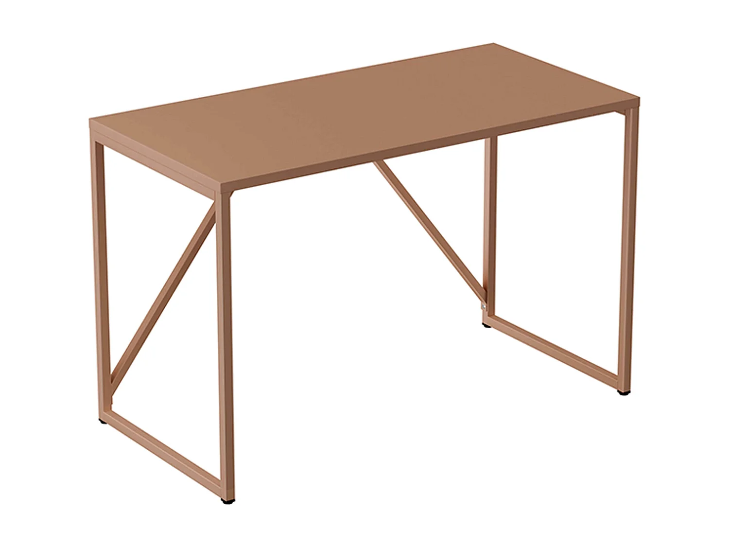 Bureau moderne L120 cm en métal marron