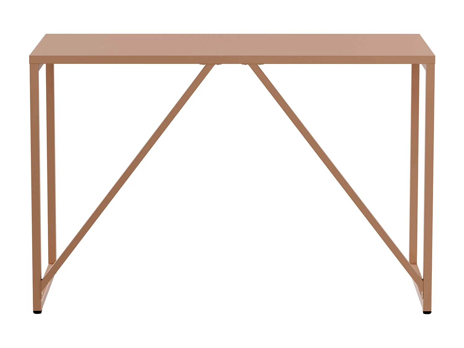 Bureau moderne L120 cm en métal marron