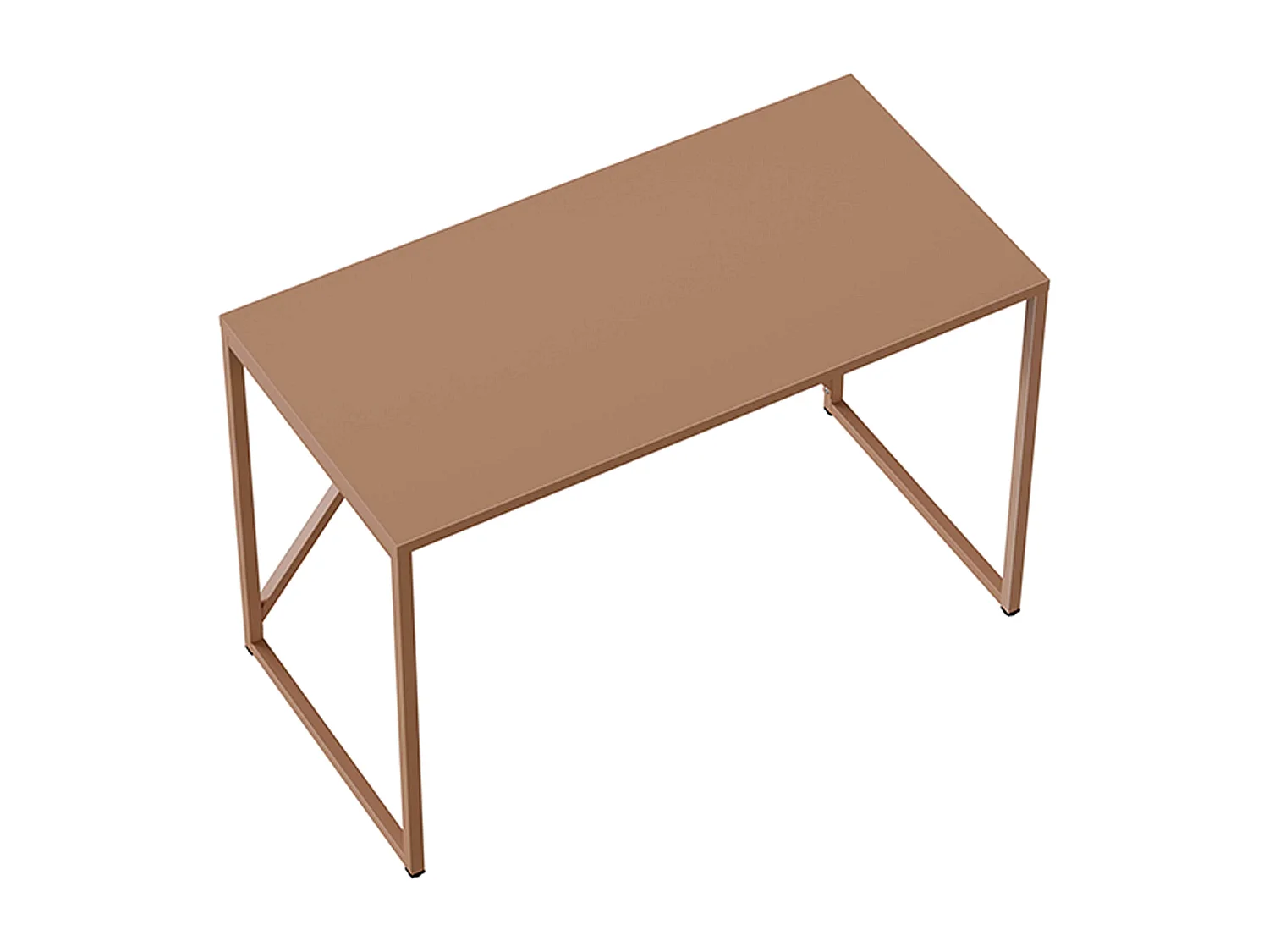 Bureau moderne L120 cm en métal marron