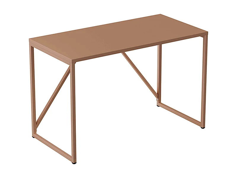 Modern bureau L120 cm van bruin metaal