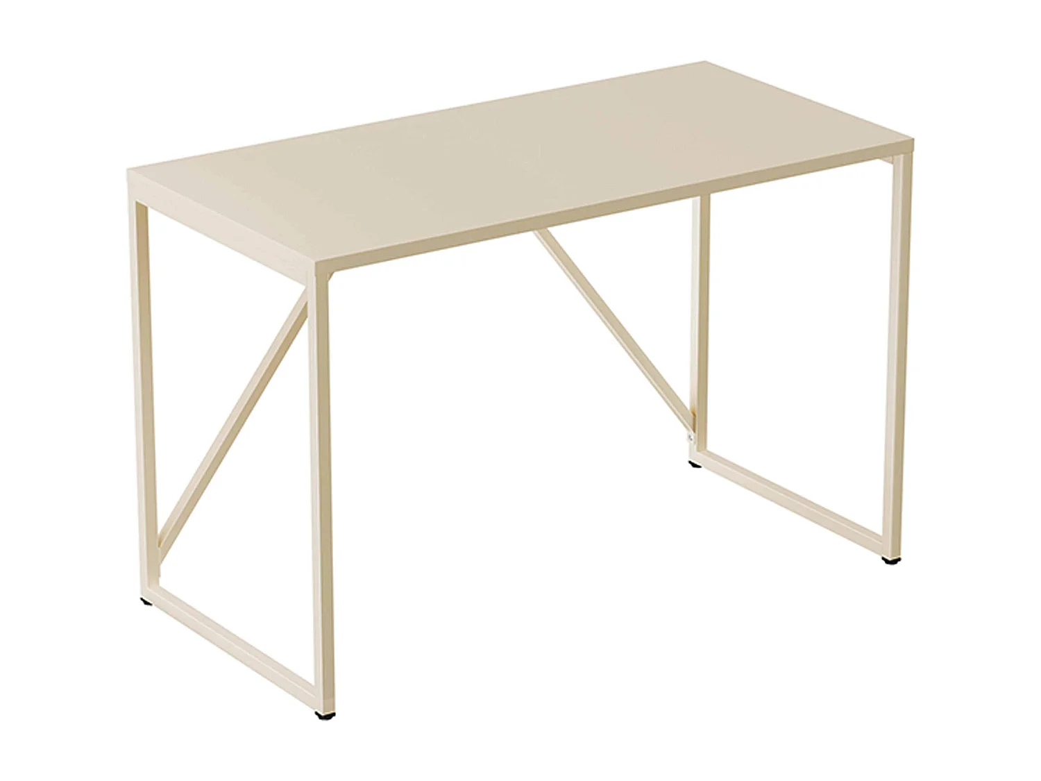Bureau moderne L120 cm en métal écru