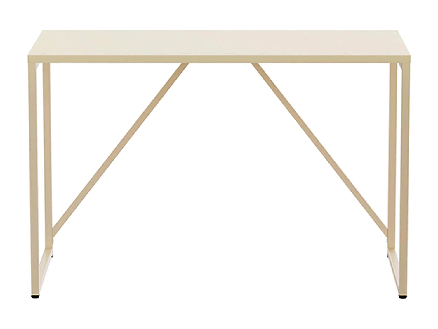 Bureau moderne L120 cm en métal écru